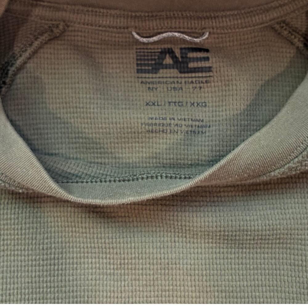 American Eagle AE Men's Long-Sleeve Thermal Sleeve Logo Graphics XXL - Picture 4 of 7